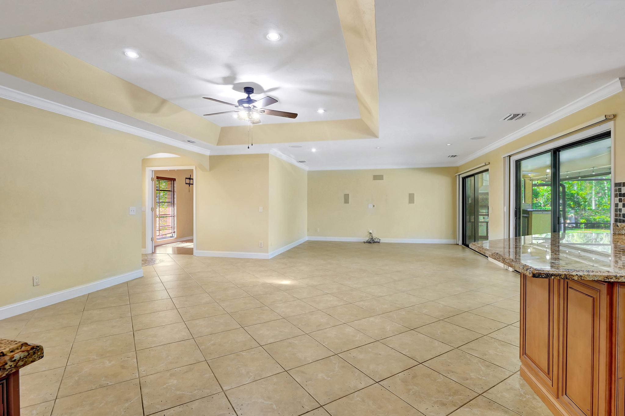Looking Towards the Main Bedroom On left and Family Room on Right